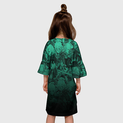 Детское платье Сяо - геншин импакт / 3D-принт – фото 4