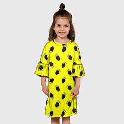 Платье клеш для девочки Кротовуха, цвет: 3D-принт — фото 2