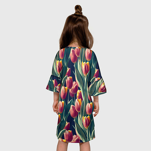 Детское платье Много тюльпанов / 3D-принт – фото 4