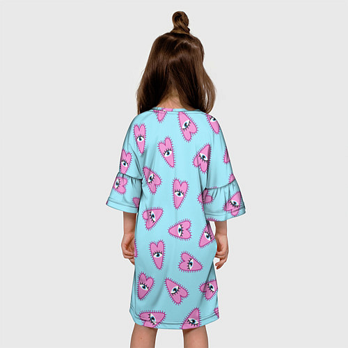 Детское платье Глазастое сердечко / 3D-принт – фото 4