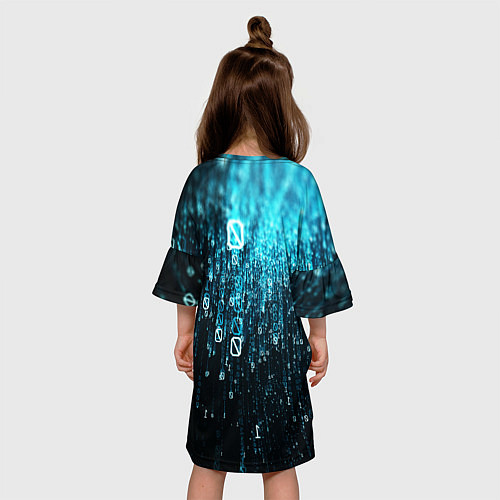 Детское платье Двоичный код / 3D-принт – фото 4