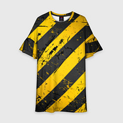 Детское платье WARNING - желто-черные полосы