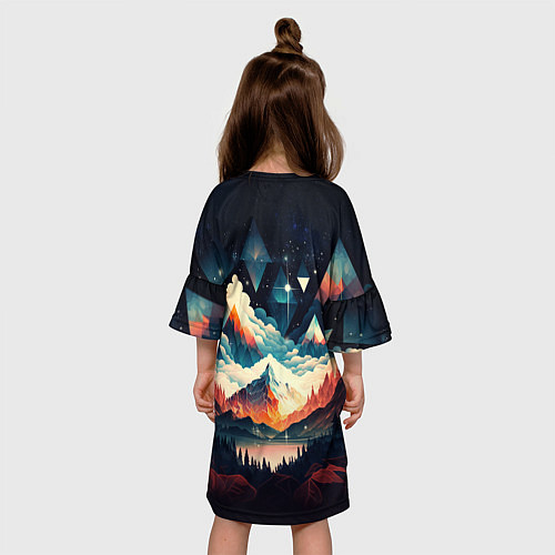 Детское платье Футуризм горы / 3D-принт – фото 4