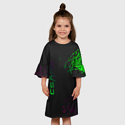 Платье клеш для девочки CS GO Splashes, цвет: 3D-принт — фото 2