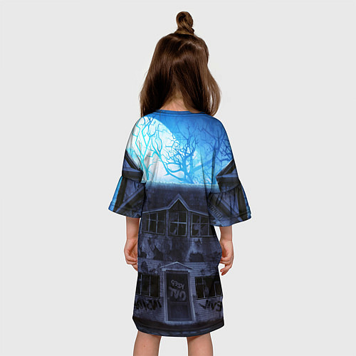 Детское платье Уэнсдэй: таинственный замок / 3D-принт – фото 4
