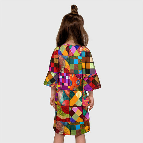 Детское платье Лоскутное шитье, пэчворк из нейросети / 3D-принт – фото 4