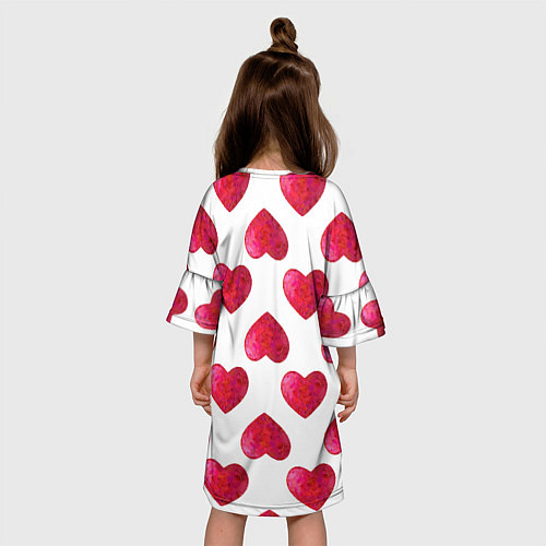 Детское платье Сердца из краски - паттерн на день святого валенти / 3D-принт – фото 4