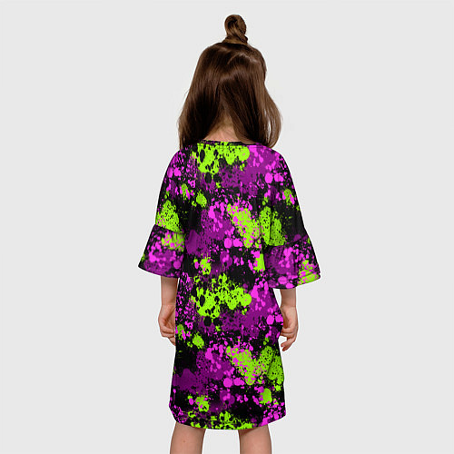 Детское платье Брызги и кляксы / 3D-принт – фото 4