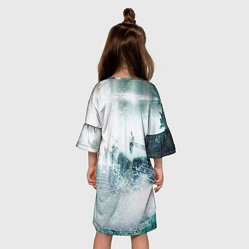 Детское платье Абстрактное свечение из будущего / 3D-принт – фото 4