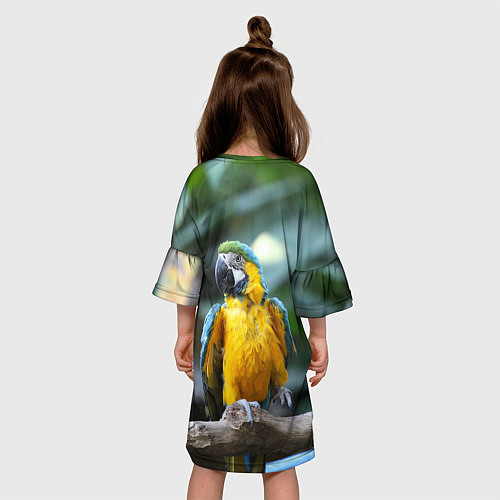 Детское платье Красавец попугай / 3D-принт – фото 4