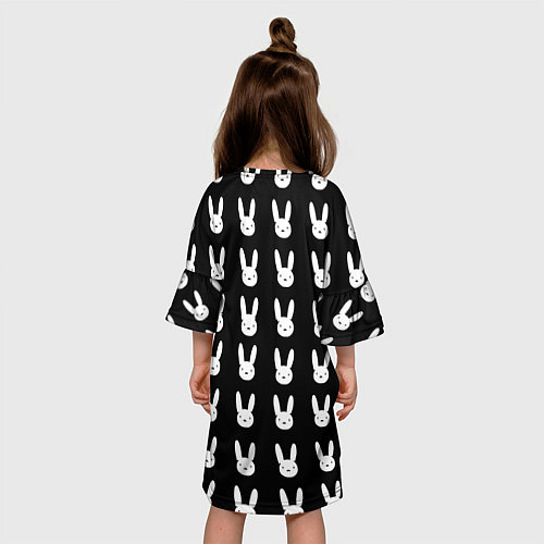 Детское платье Bunny pattern black / 3D-принт – фото 4