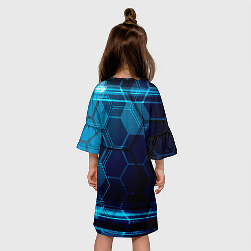 Детское платье Зеркальная нано абстракция / 3D-принт – фото 4