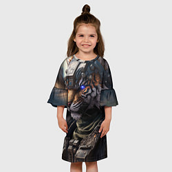 Платье клеш для девочки Battle Tiger, цвет: 3D-принт — фото 2