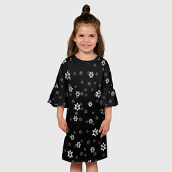 Платье клеш для девочки Astro emblem pattern, цвет: 3D-принт — фото 2