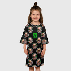 Платье клеш для девочки Пудж из Дота 2, цвет: 3D-принт — фото 2