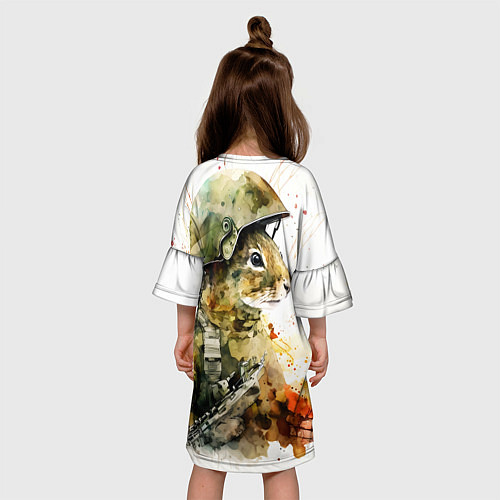 Детское платье Белка солдат / 3D-принт – фото 4