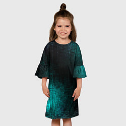 Платье клеш для девочки Потёртости красок, цвет: 3D-принт — фото 2