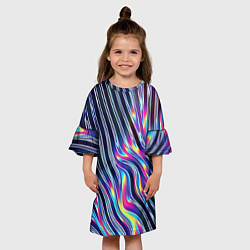 Платье клеш для девочки Металлический блеск, цвет: 3D-принт — фото 2