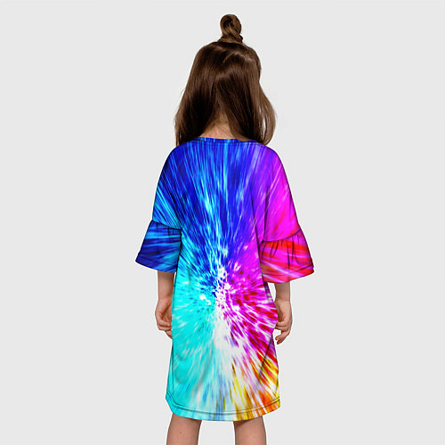 Детское платье Всплеск ярких красок / 3D-принт – фото 4