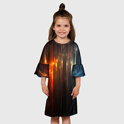 Платье клеш для девочки Космос сияние, цвет: 3D-принт — фото 2