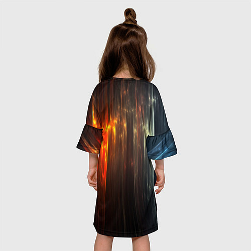 Детское платье Космос сияние / 3D-принт – фото 4
