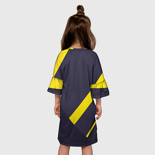 Детское платье TXT yellow geometry / 3D-принт – фото 4