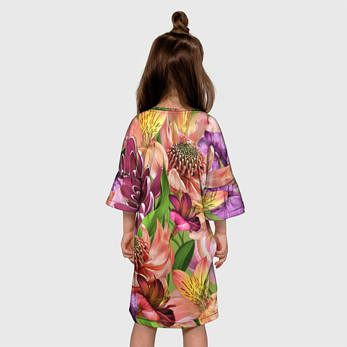 Детское платье Райские цветы / 3D-принт – фото 4