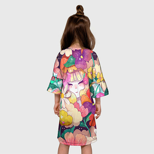 Детское платье Девочка в цветах / 3D-принт – фото 4