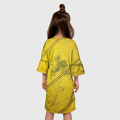 Детское платье Абстрактная ярко-золотая текстура / 3D-принт – фото 4