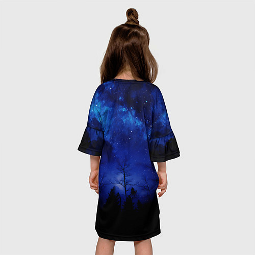 Детское платье Инопланетянин с букетом цветов / 3D-принт – фото 4