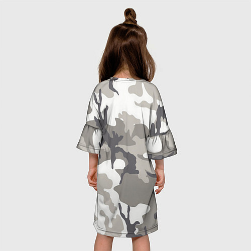 Детское платье Арктический камуфляж / 3D-принт – фото 4