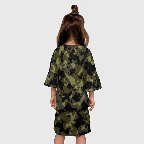 Детское платье Тропический камуфляж / 3D-принт – фото 4