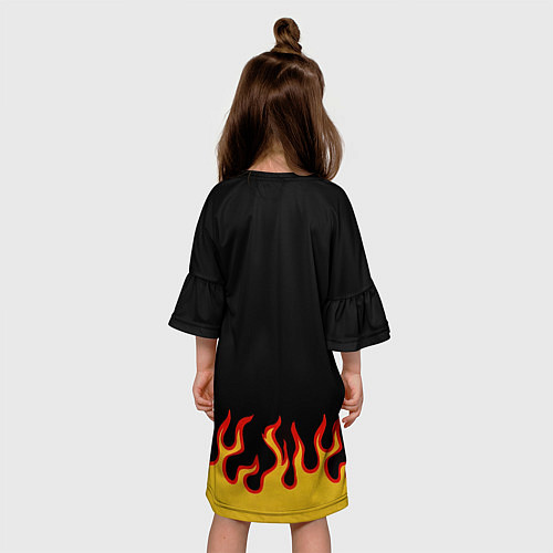 Детское платье Горящее пламя / 3D-принт – фото 4