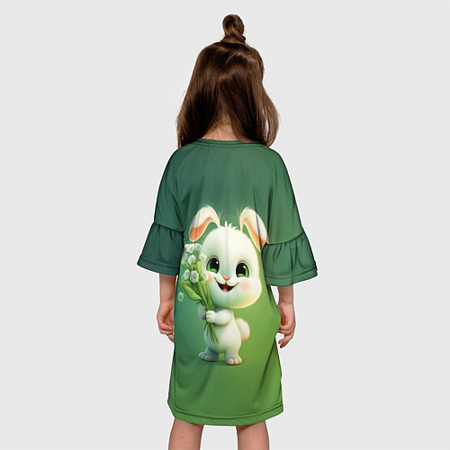Детское платье Просто белая зайка / 3D-принт – фото 4