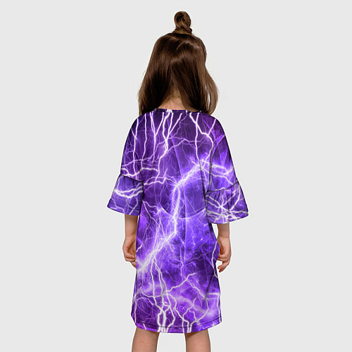 Детское платье Кэ Цин на фоне молний / 3D-принт – фото 4