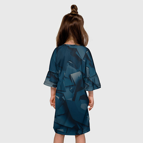 Детское платье Абстрактное множество металлических предметов / 3D-принт – фото 4