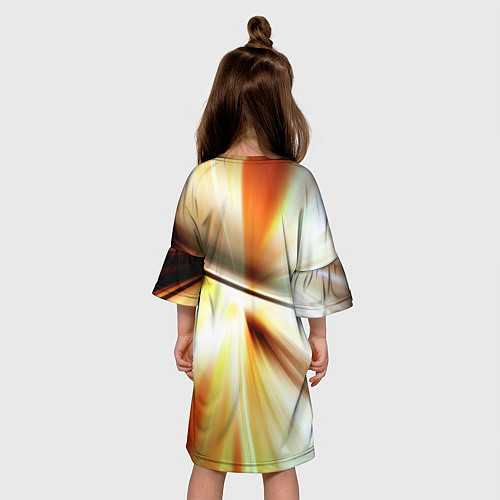 Детское платье Абстрактные светлые лучи из тени / 3D-принт – фото 4