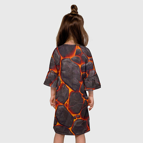 Детское платье Каменная лава / 3D-принт – фото 4