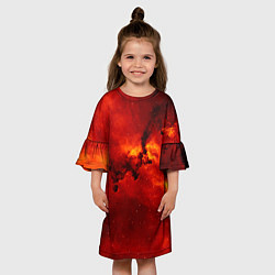 Платье клеш для девочки Бесконечность не предел, цвет: 3D-принт — фото 2