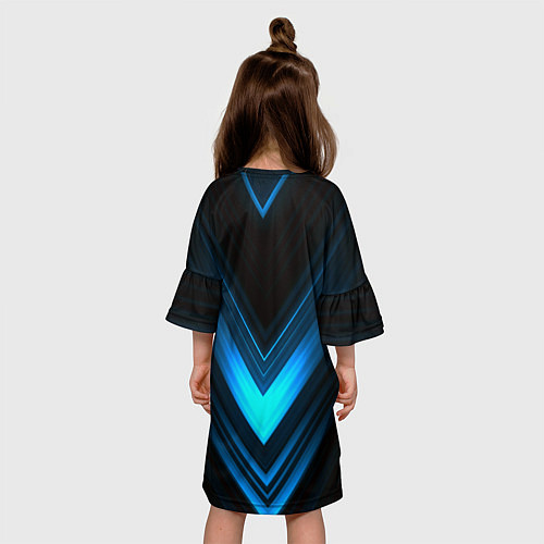 Детское платье Neon geometry stripes / 3D-принт – фото 4