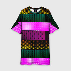 Платье клеш для девочки Patterned stripes, цвет: 3D-принт