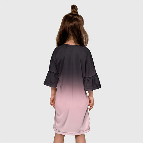 Детское платье Градиент: от черного к розовому / 3D-принт – фото 4