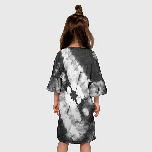 Детское платье Черно-белый тай-дай / 3D-принт – фото 4