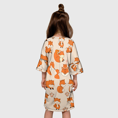 Детское платье I love foxes / 3D-принт – фото 4