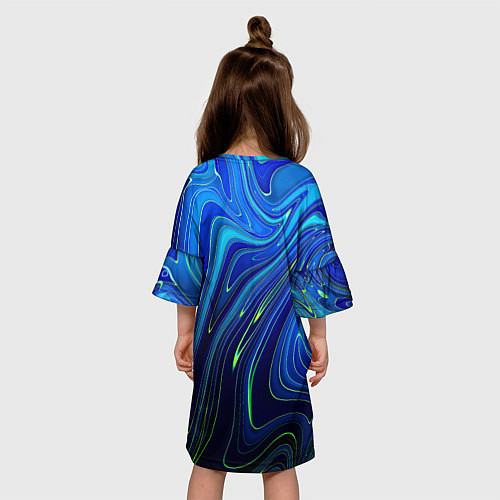 Детское платье Blurred colors / 3D-принт – фото 4