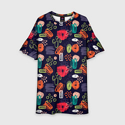 Детское платье Разноцветные завитки