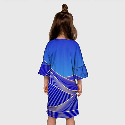 Детское платье Волновая растровая композиция / 3D-принт – фото 4