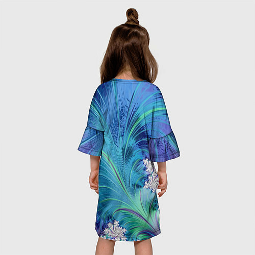 Детское платье Авангардная фрактальная композиция / 3D-принт – фото 4