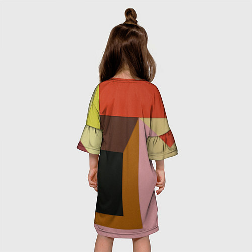Детское платье Геометрическое множество разноцветных фигуры / 3D-принт – фото 4