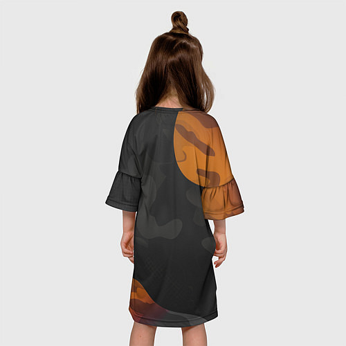 Детское платье Необычный камуфляж / 3D-принт – фото 4